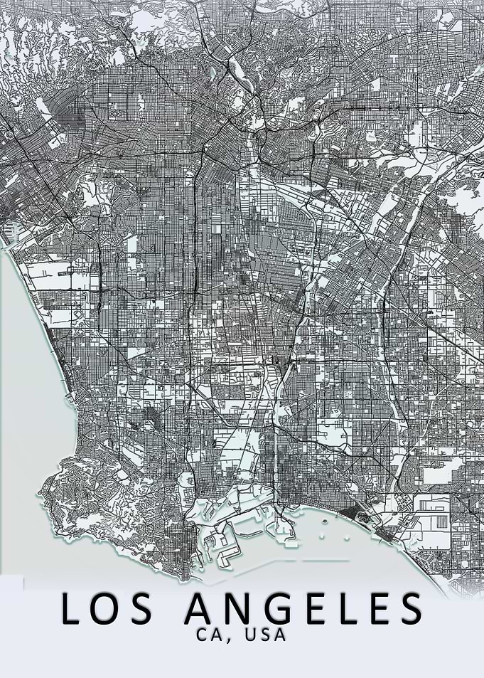 Los Angeles White City Map