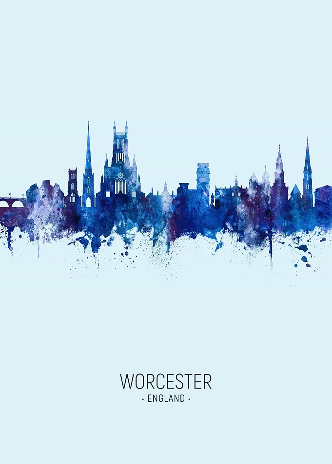 Worcester England Skyline