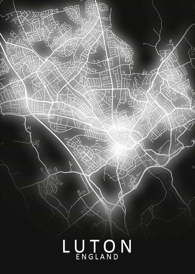 Luton LED Glow City Map