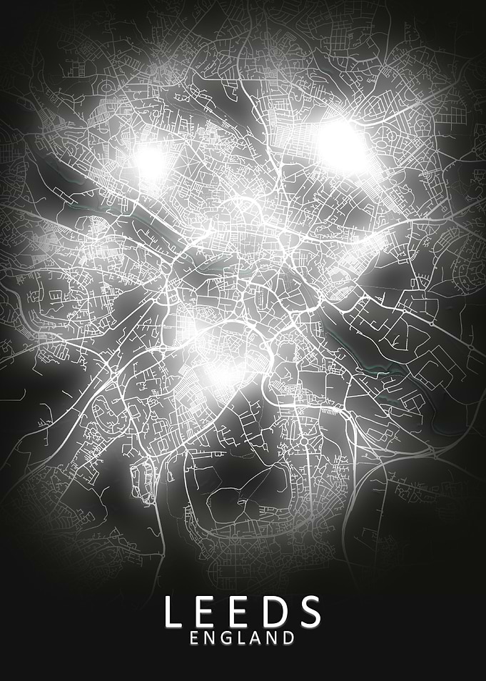 Leeds LED Glow City Map