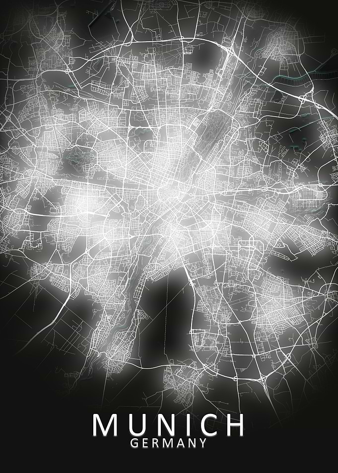 Munich LED Glow City Map