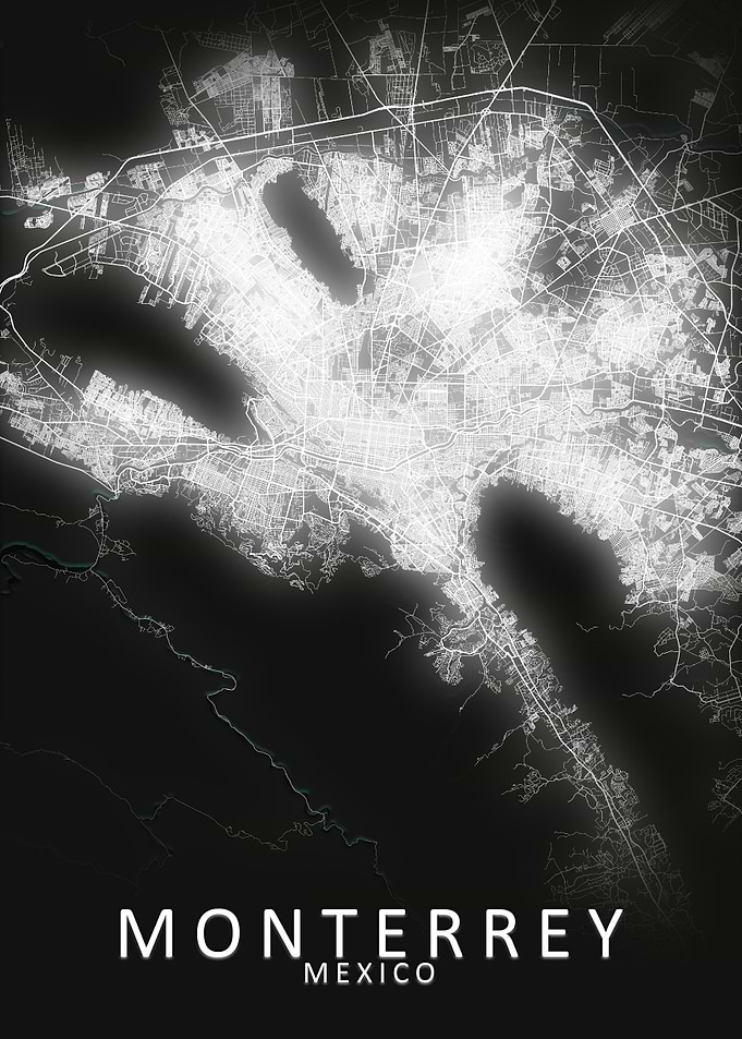 Monterrey LED Glow CityMap