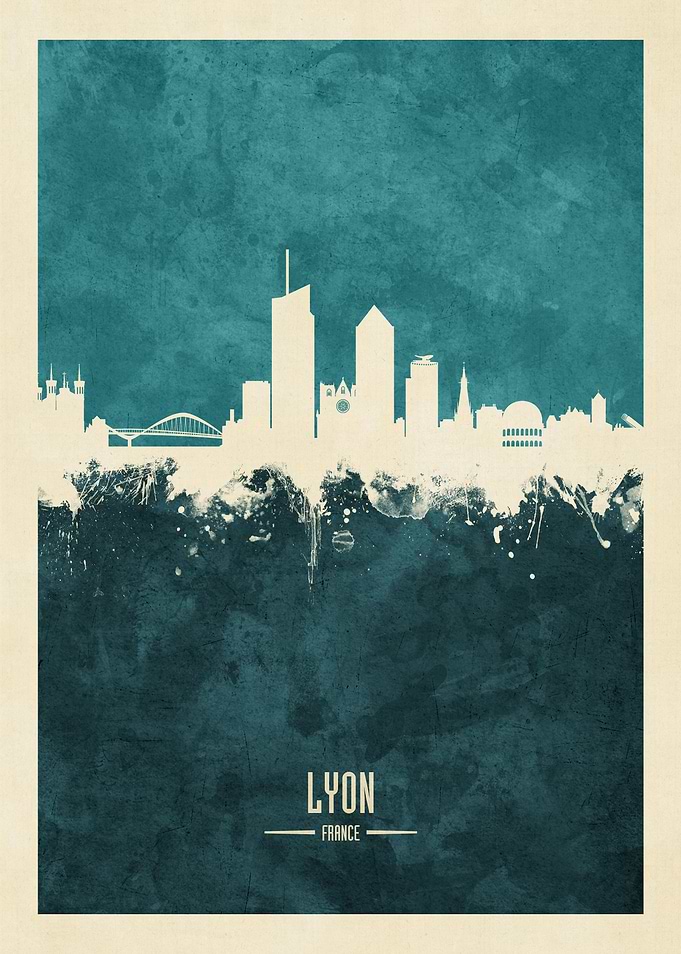 Lyon France Skyline