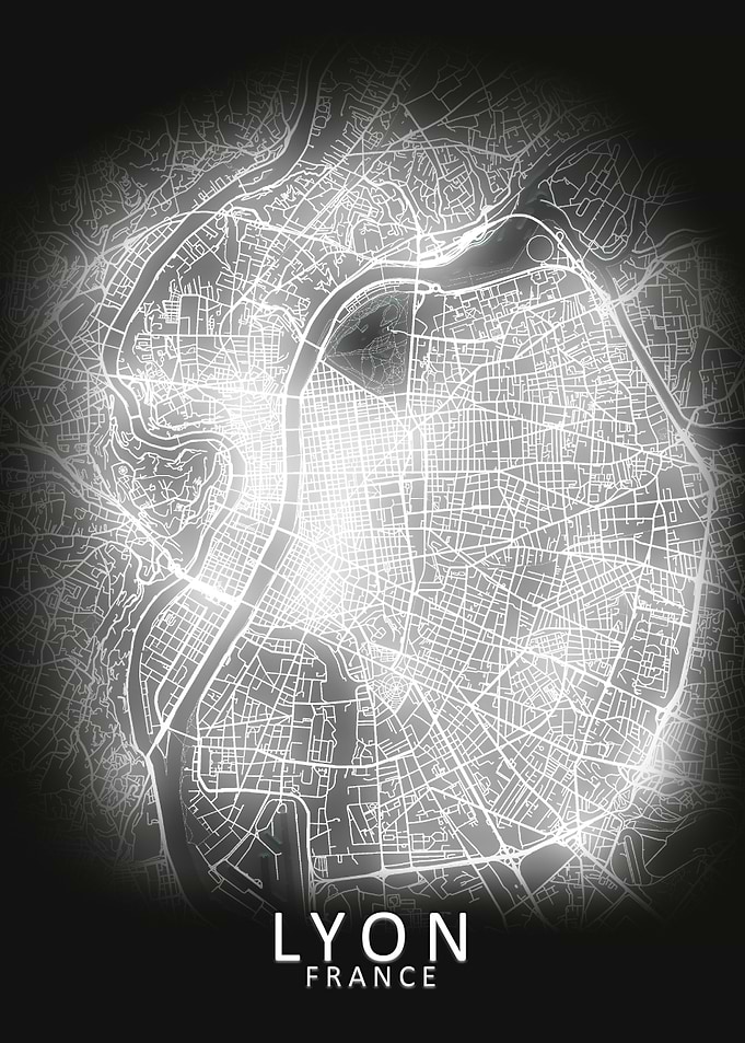 Lyon LED Glow City Map