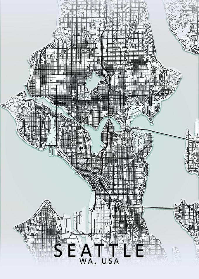 Seattle White City Map