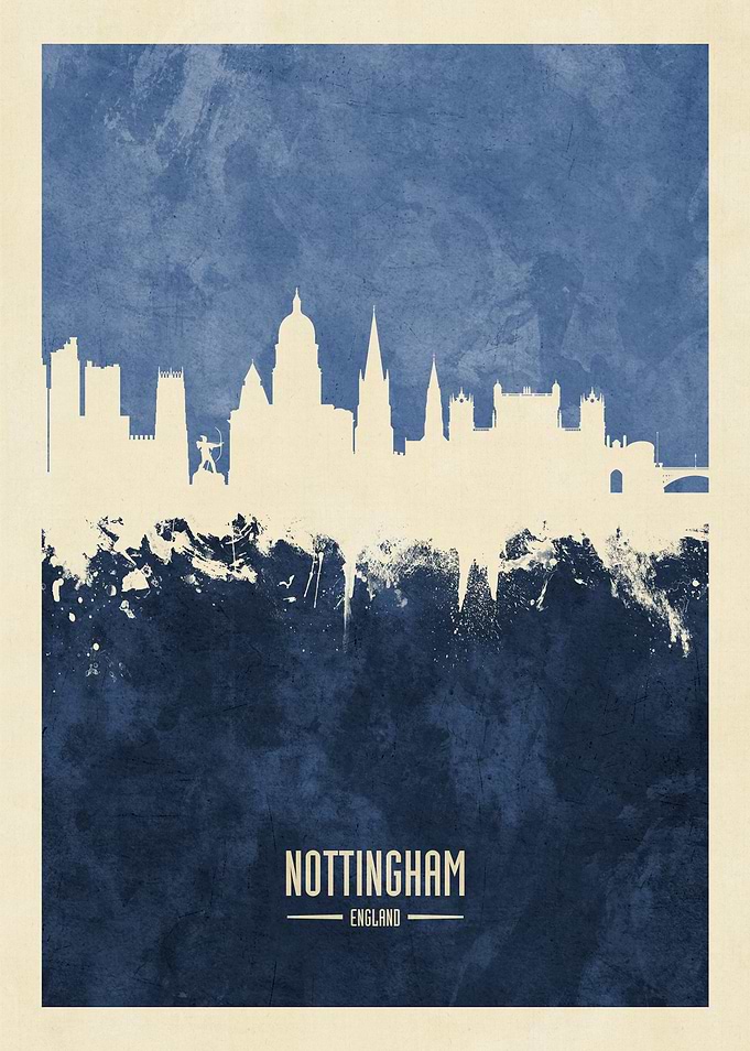Nottingham England Skyline