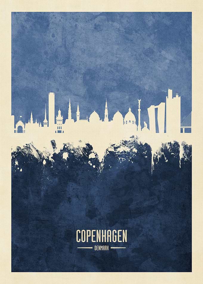Copenhagen Denmark Skyline