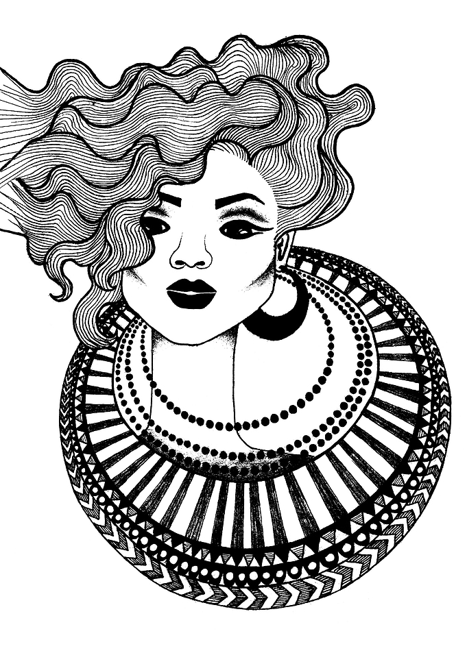 woman with necklace
