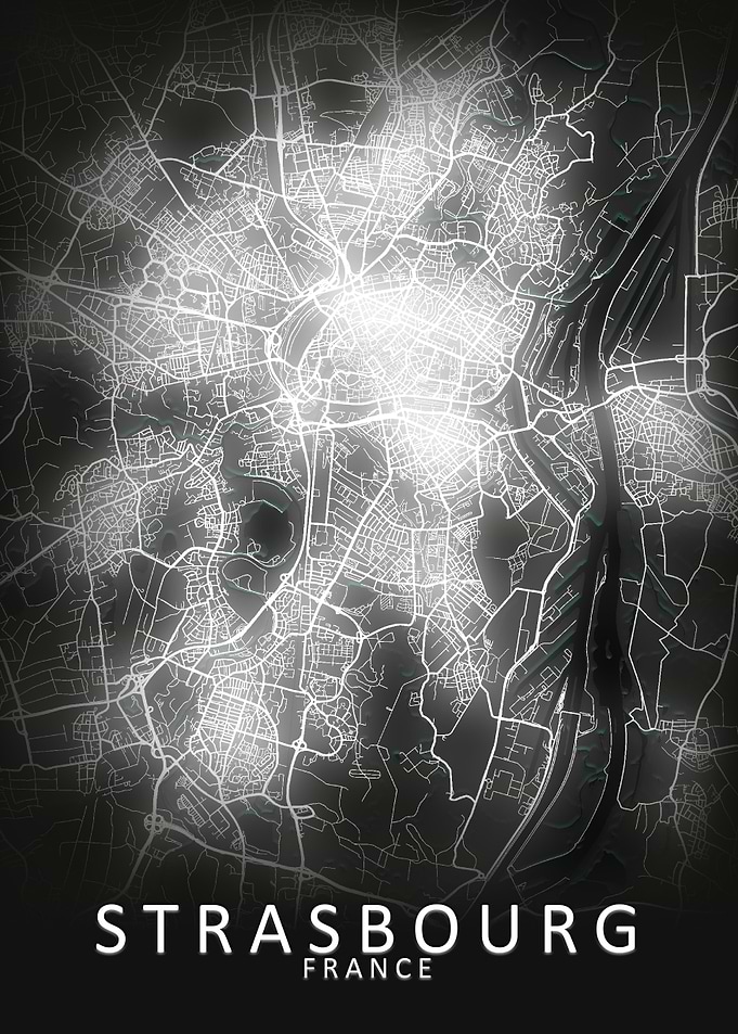 Strasbourg LED Glow Map