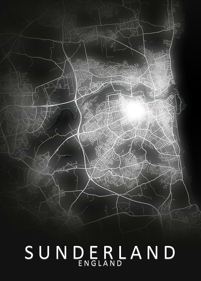 Sunderland LED Glow Map