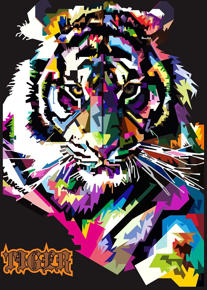 Tiger on popart