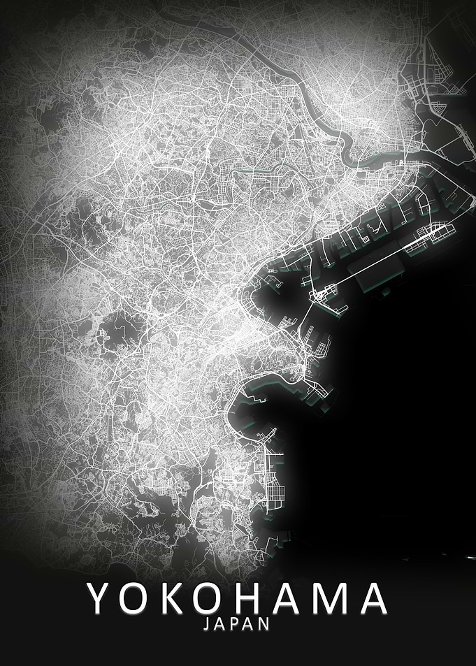Yokohama LED Glow City Map