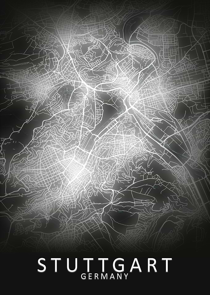 Stuttgart LED Glow CityMap