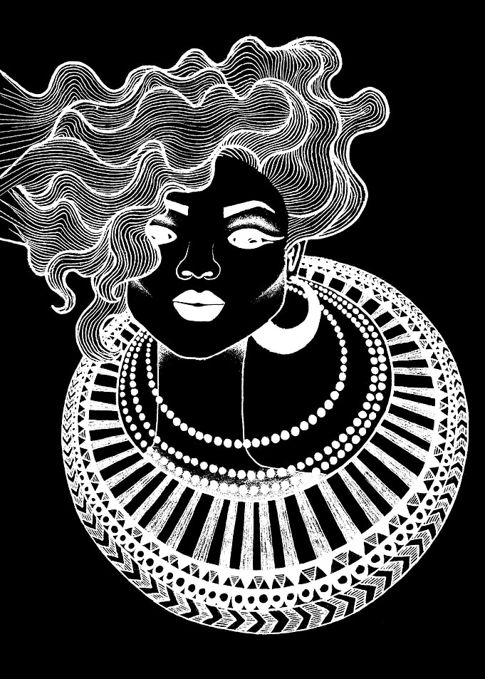 woman with necklace