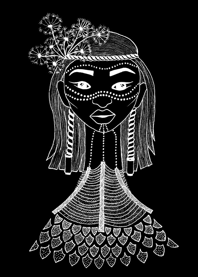 woman with dandelion