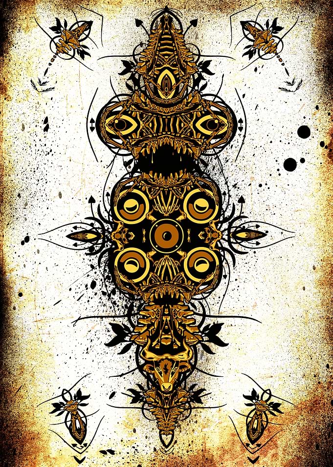 Techno dark skull