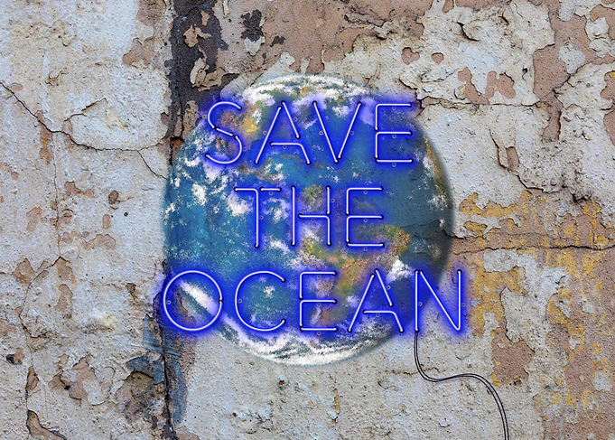 Save the Ocean Neon