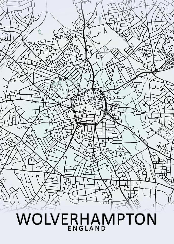 Wolverhampton White Map