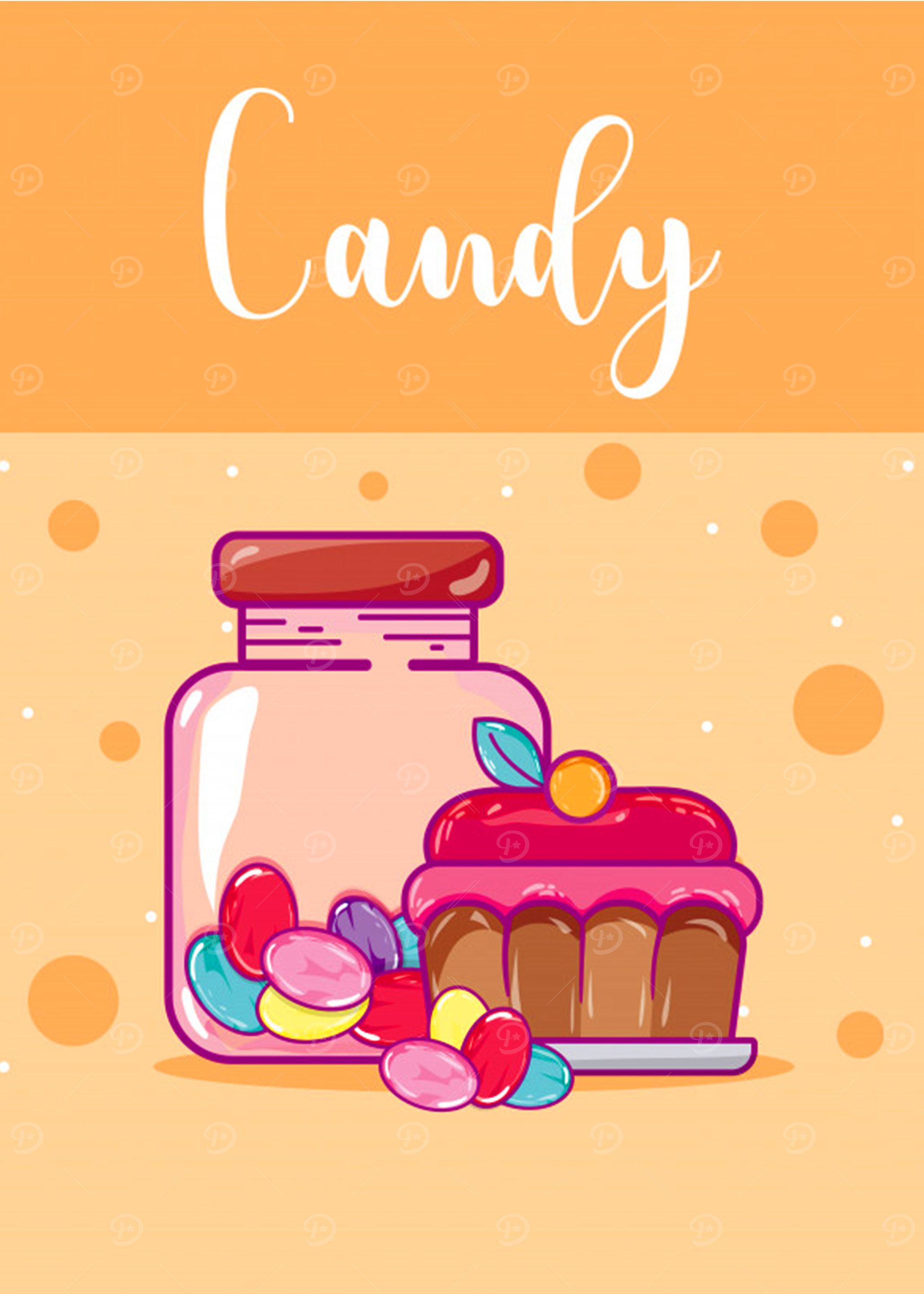 candies and cupcake