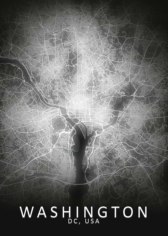 Washington LED Glow Map