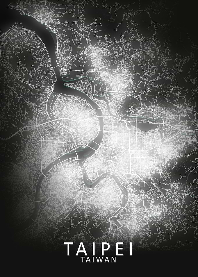 Taipei LED Glow City Map