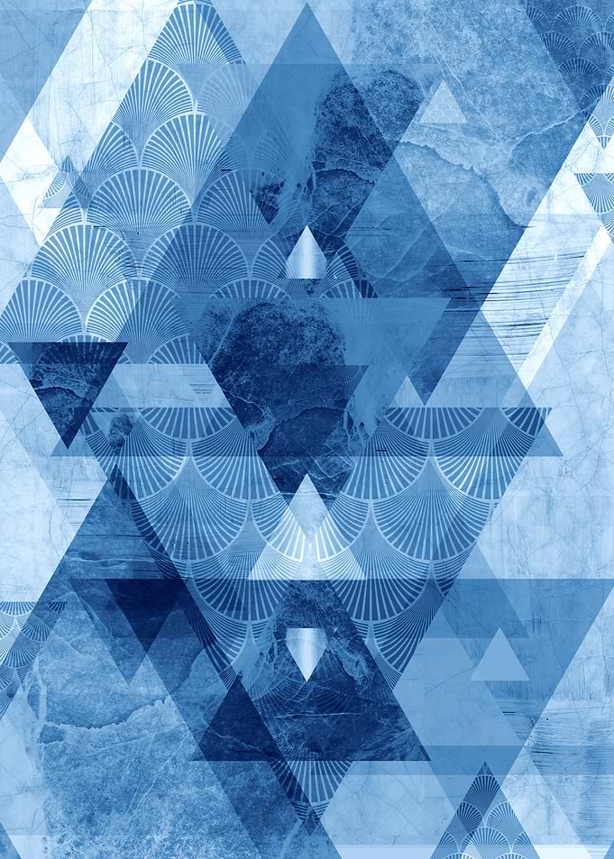 Bright Blue Geometrical