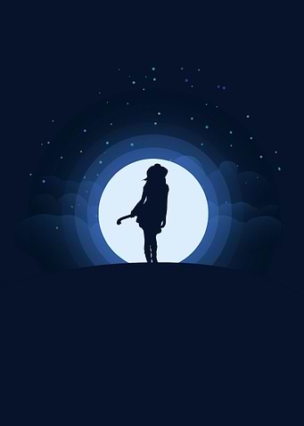 Moon Landscape Guitar
