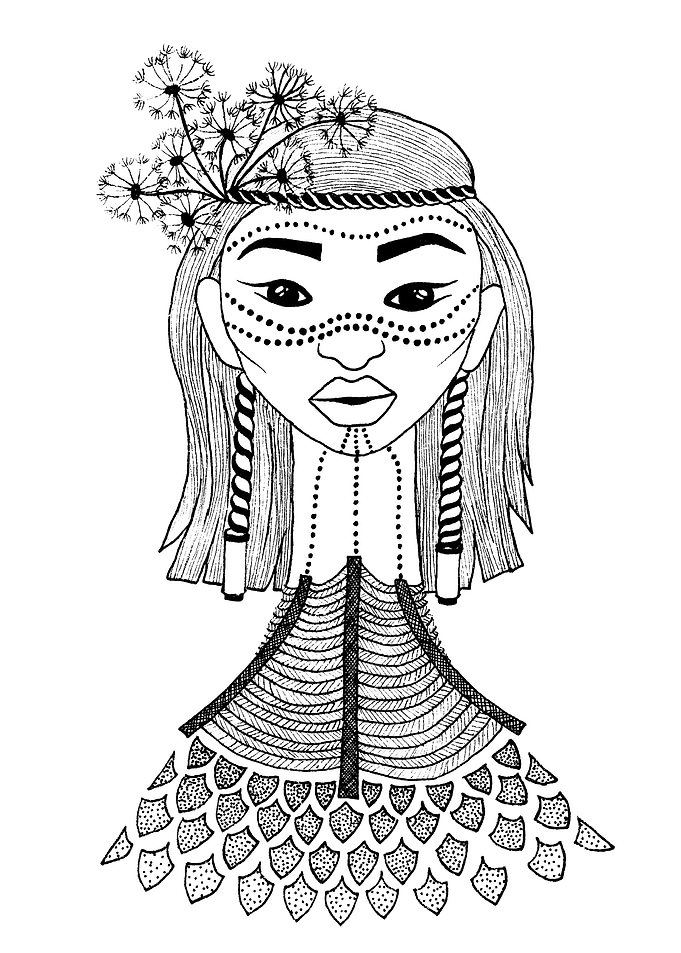 woman with dandelion