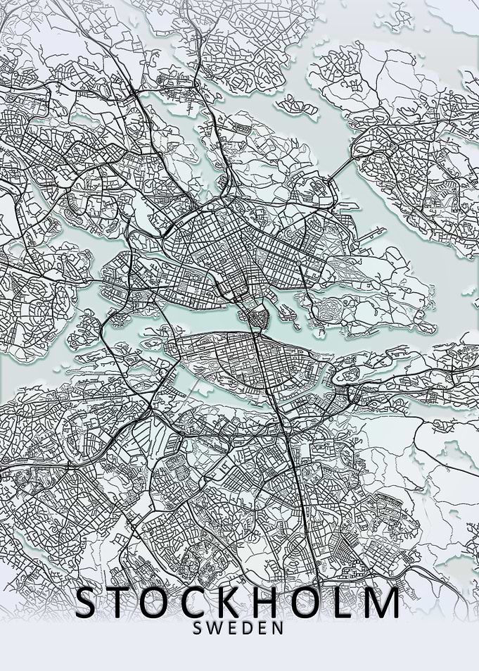 Stockholm White City Map