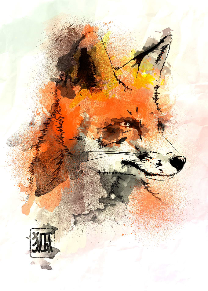 Watercolor Fox
