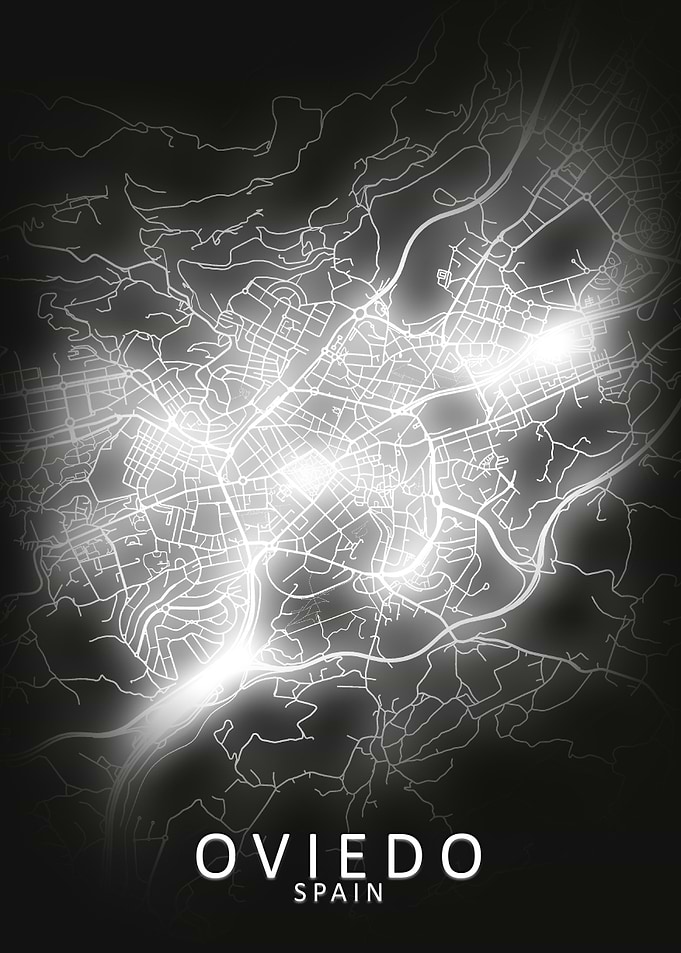Oviedo LED Glow City Map