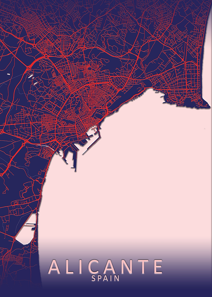 Alicante Blue City Map