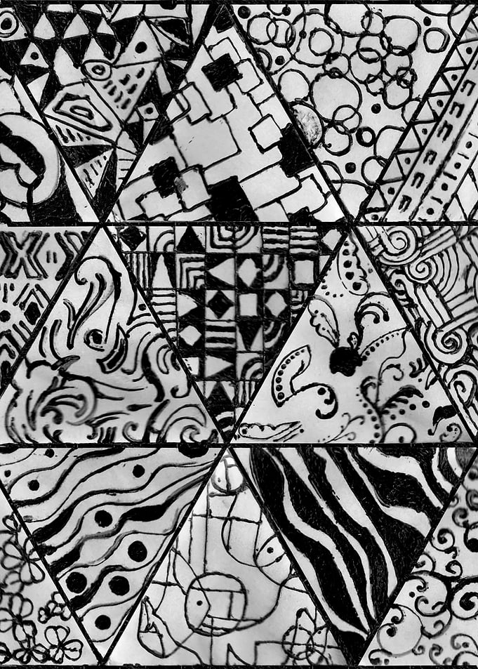 Abstract Black Figures