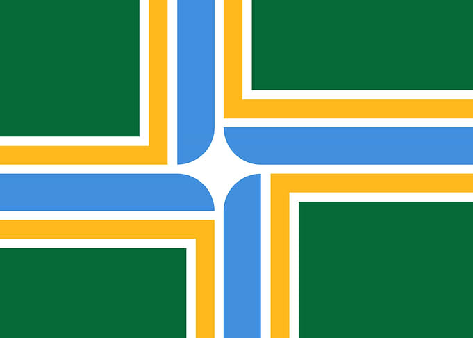 Portland flag Oregon USA