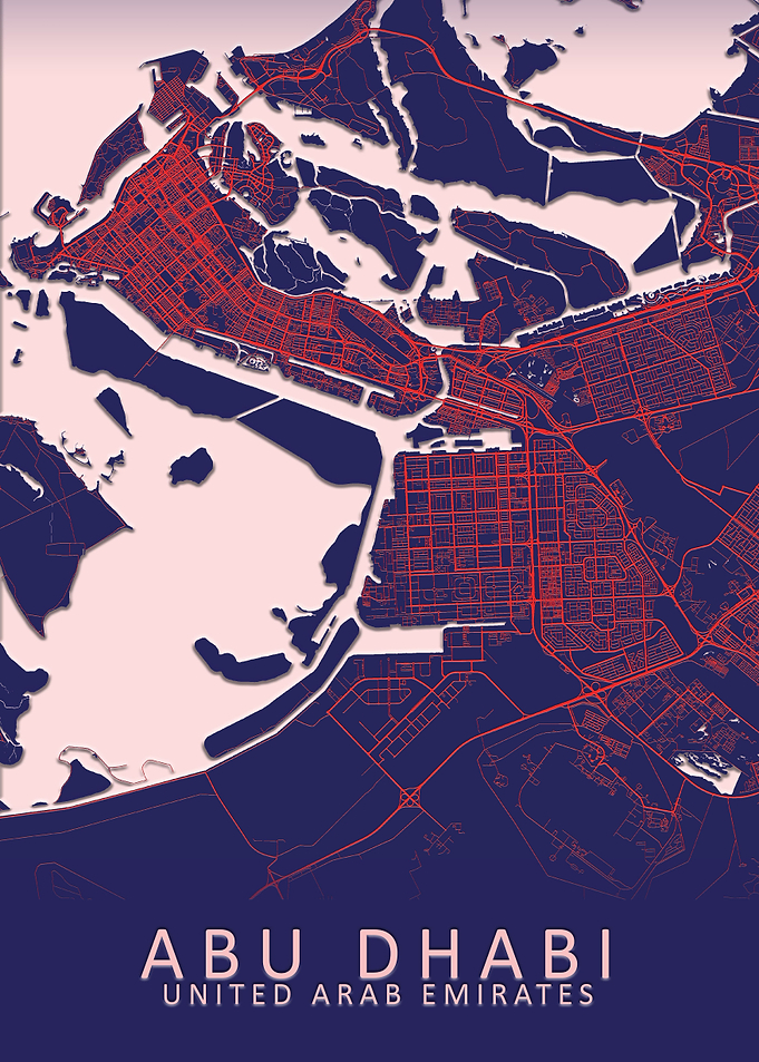 Abu Dhabi Blue City Map