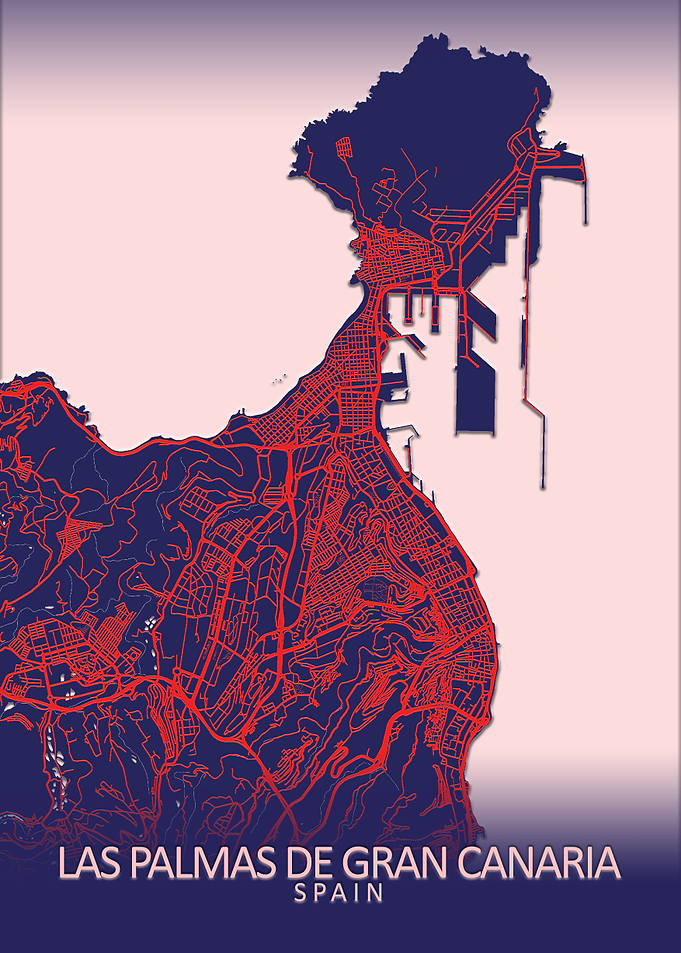 Las Palmas Blue City Map