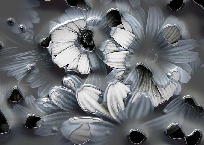 splatter black and white
