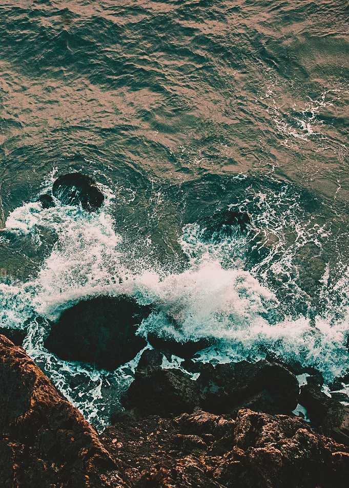 Waves on the rocks