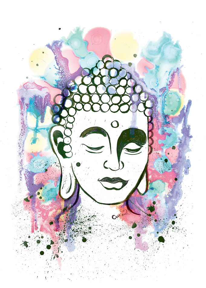 Splatterink Buddha
