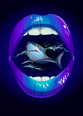 Crative lady lips