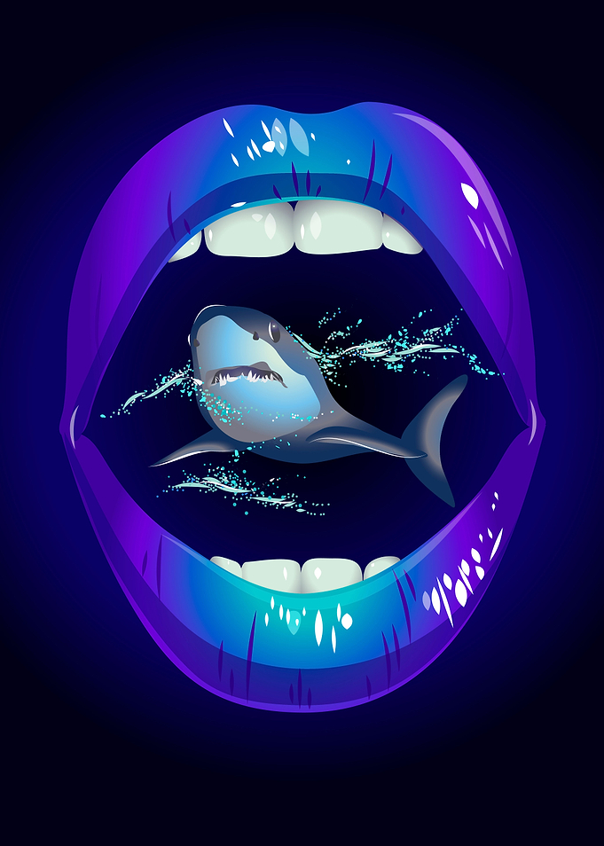 Crative lady lips