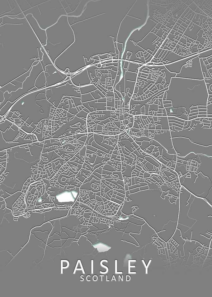 Paisley Grey City Map
