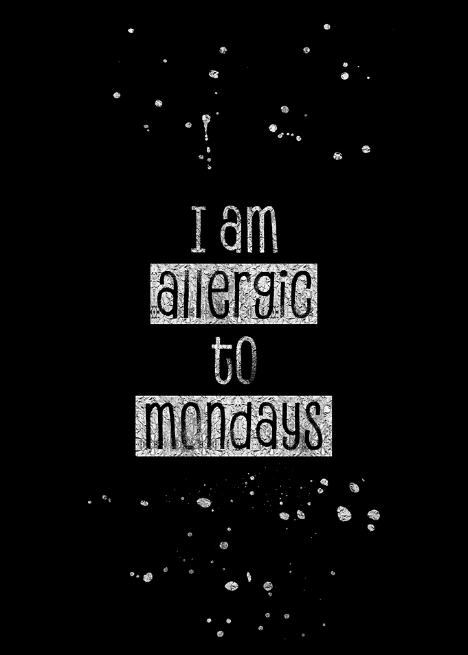 Text Art Silver MONDAYS