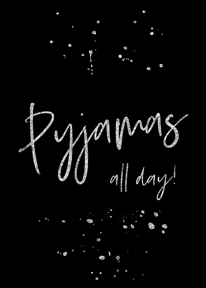 Text Art Silver PYJAMAS