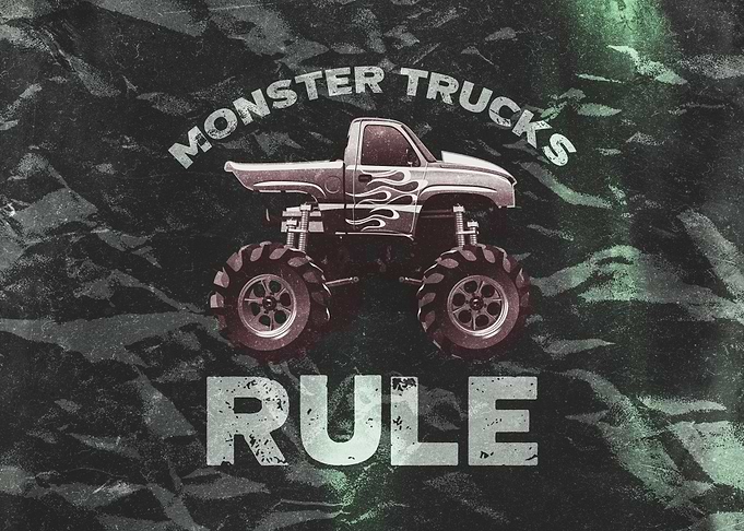 Monster Trucks Rule Retro