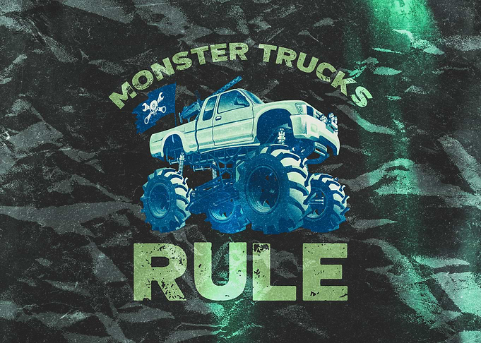 Monster Trucks Rule Retro