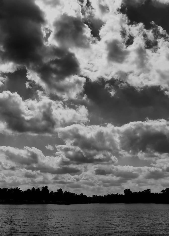 Clouds Float Over In Black