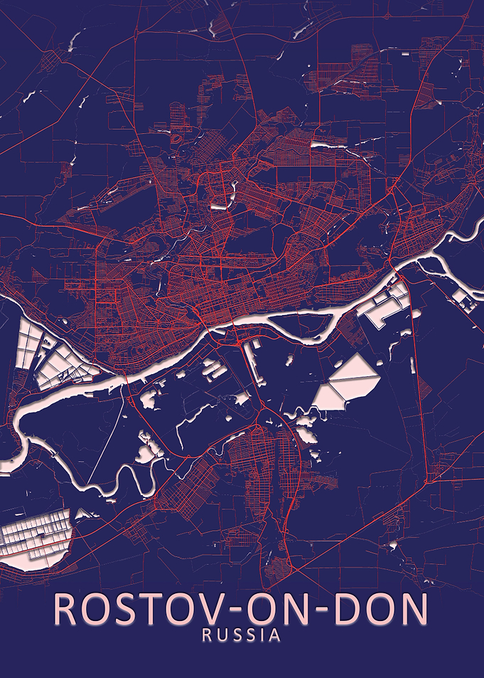 Rostovon Don Blue City Map