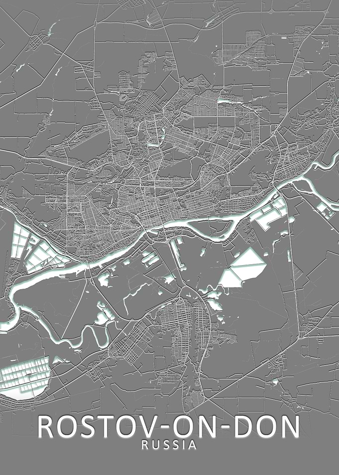 Rostov onDon Grey City Map