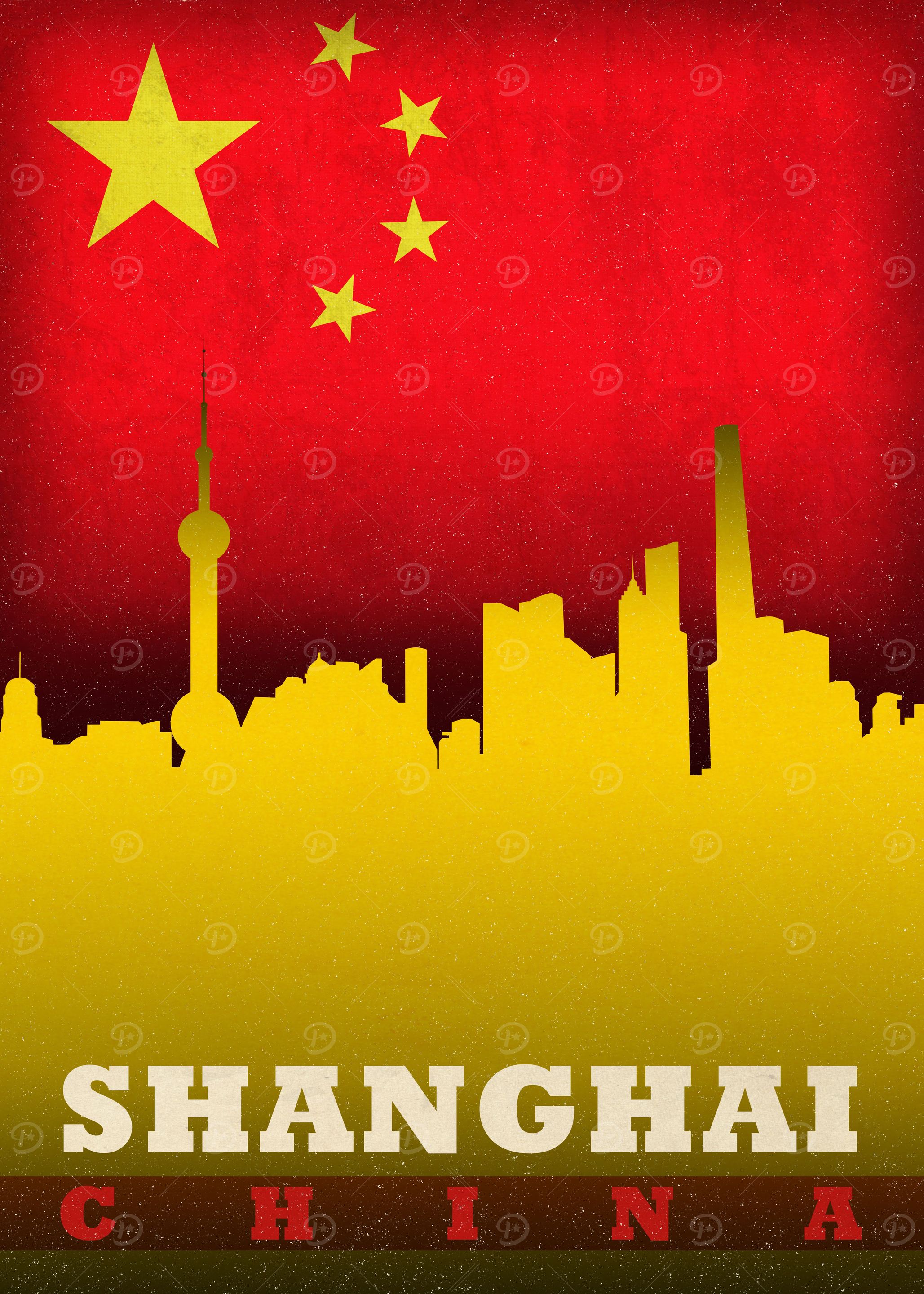 Shanghai China Skyline